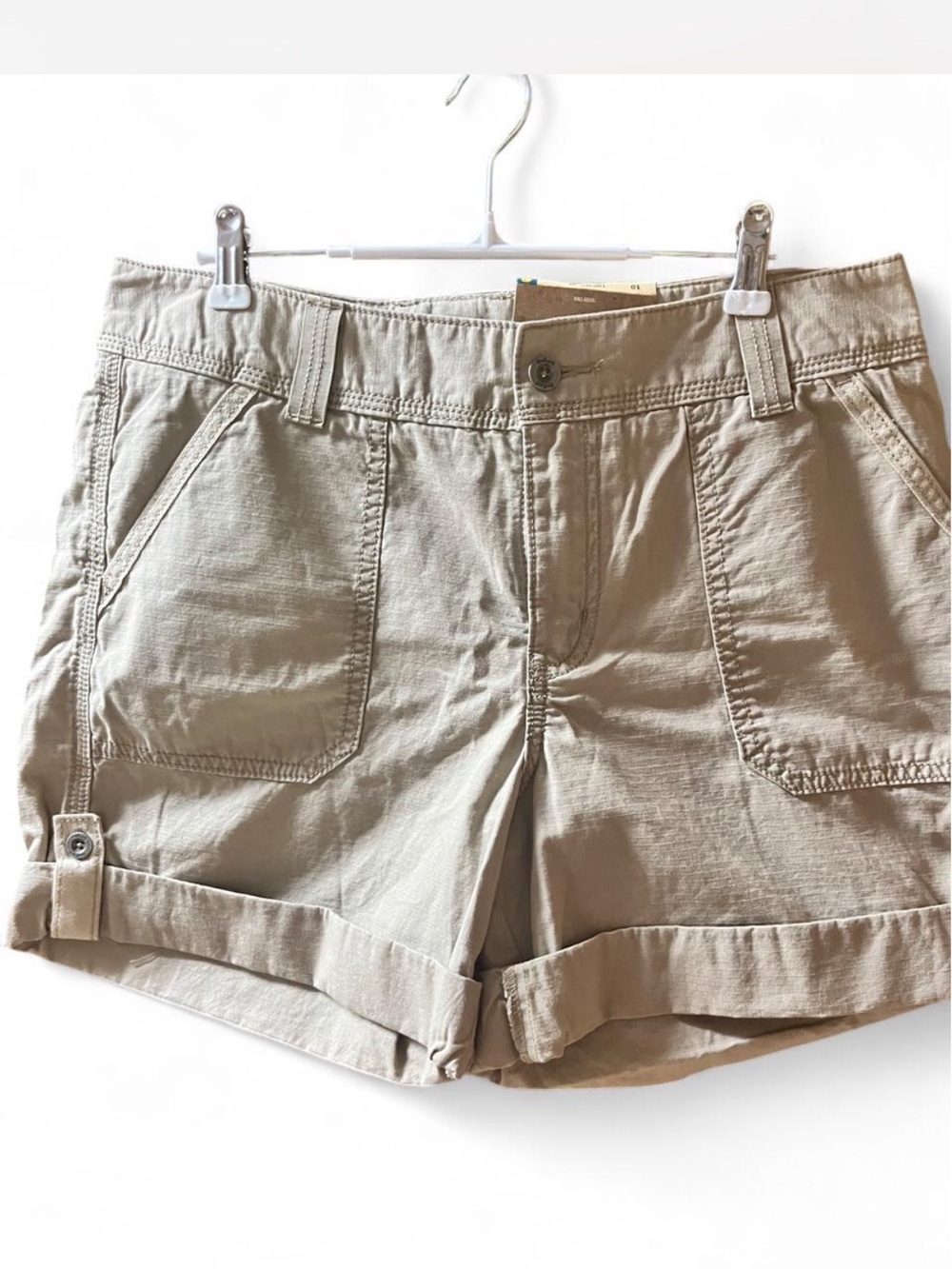 NWT Carhartt Women's Khaki Utility Cargo Shorts Size 10